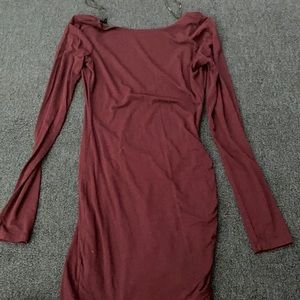 Dark purple long sleeve dress